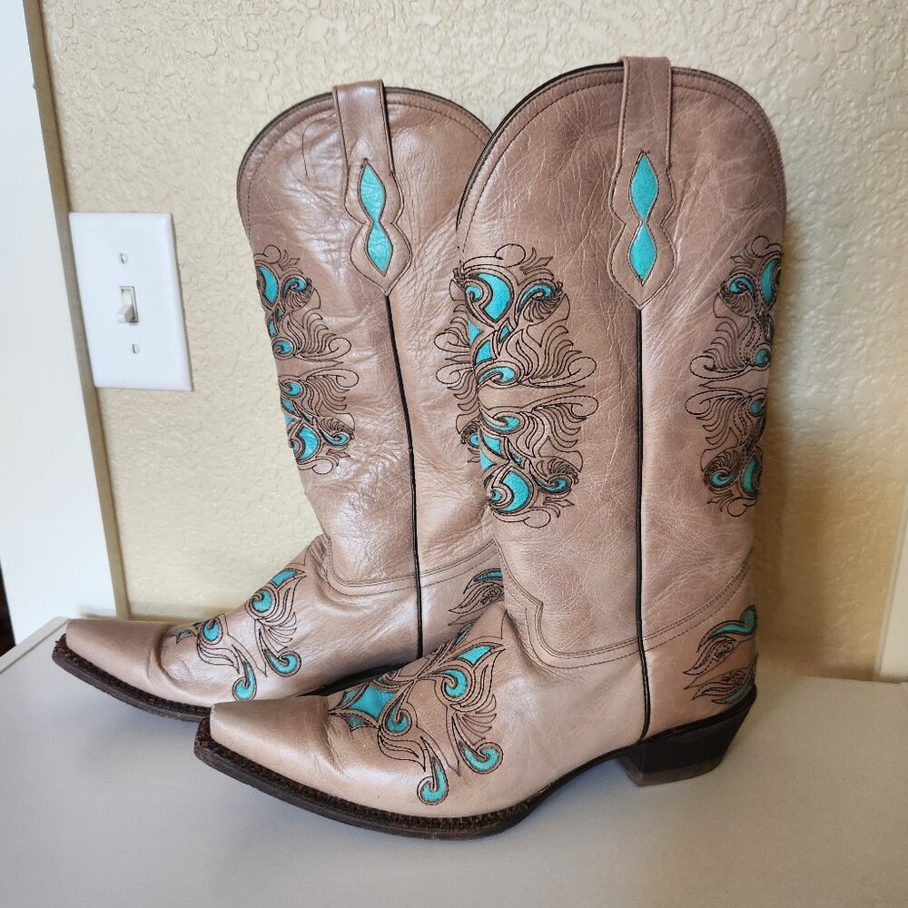 Pecos Bill Turquoise Cowboy Boot